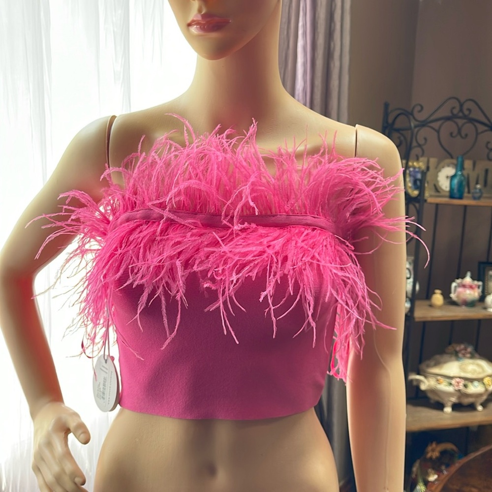 STAUD Nellie Feather Top